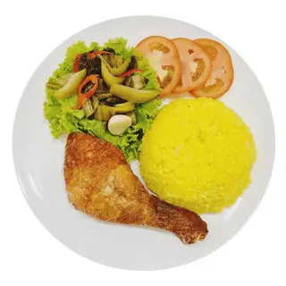 Hình ảnh Cơm đùi gà xối mỡ