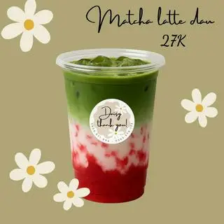 Hình ảnh Matcha latte dâu