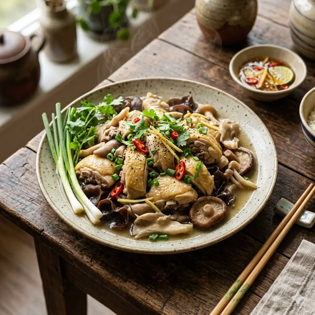 Hình ảnh Gà hấp mắm