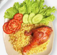 Hình ảnh Cơm gà xối mỡ - đùi tỏi