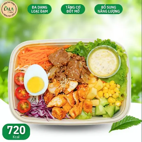 Hình ảnh Salad thập cẩm - Bò - Gà - Trứng.