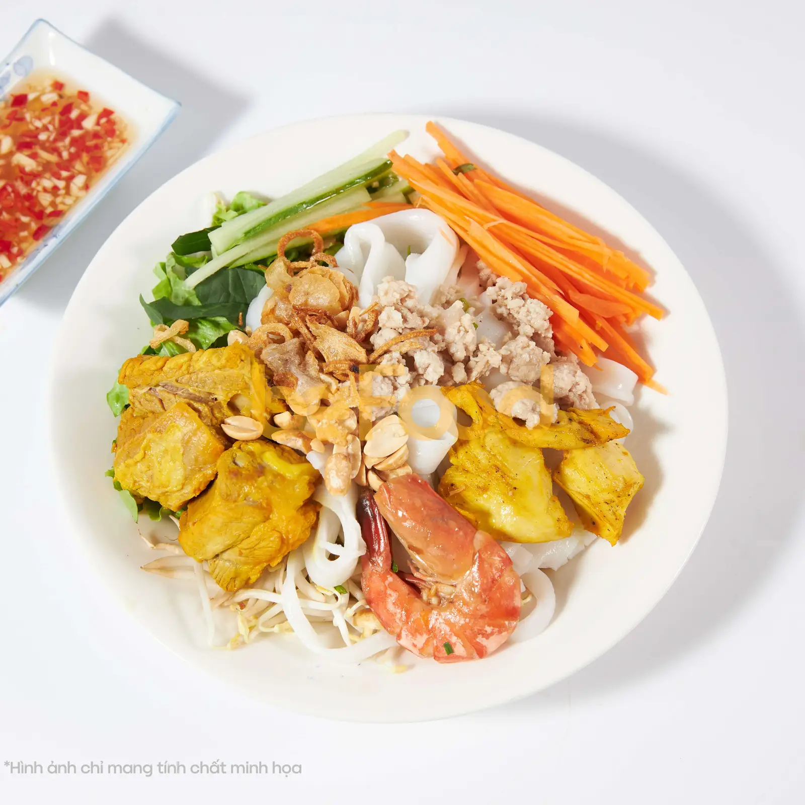 Hình ảnh mì quảng trộn
