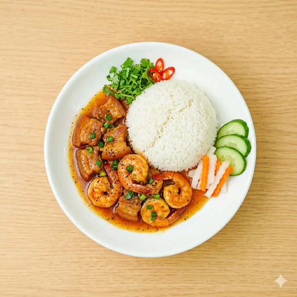 Hình ảnh Cơm Thịt Ram Tép