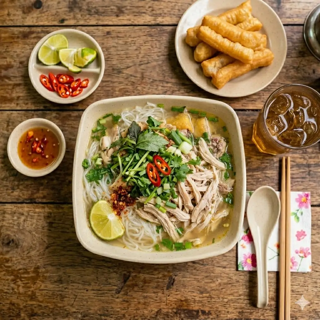 Hình ảnh Bún gà xé