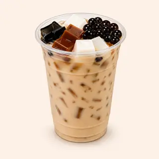 Hình ảnh Lục trà sữa full topping
