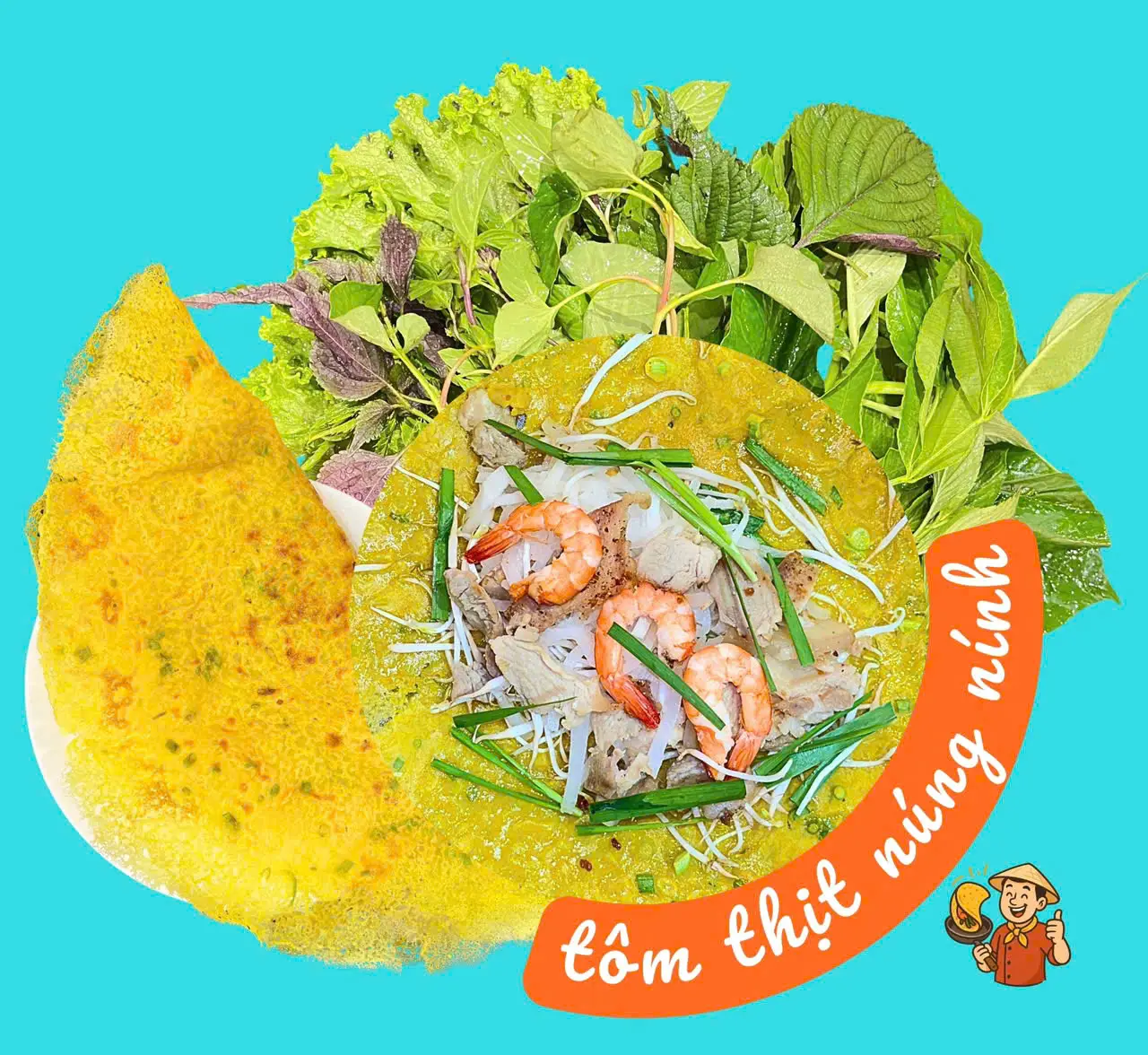 Hình ảnh Bánh xèo tôm thịt núng nính