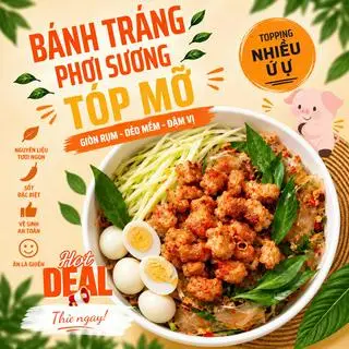 Hình ảnh Bánh tráng trộn phơi sương tóp mỡ