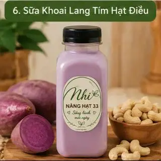 Hình ảnh Sữa khoai lang tím hạt điều
