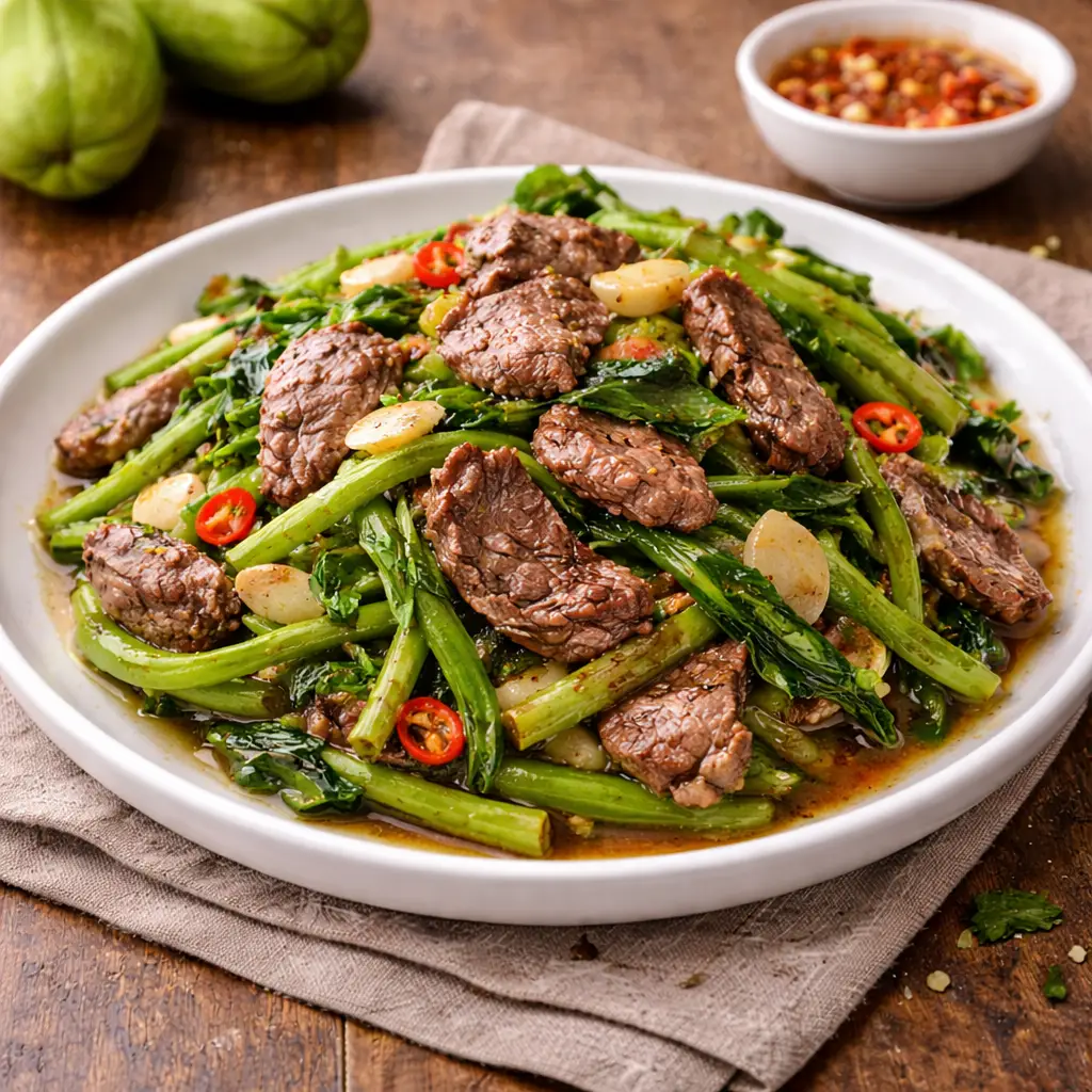 Hình ảnh cơm bò xào cải chua 