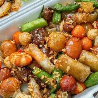 Hình ảnh Combo viên chiên - 2 bánh mì nướng - 2 trà chanh trà tắc