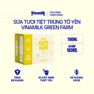 Hình ảnh Thùng 24 hộp Hộp Sữa Tươi Tiệt Trùng Có Chứa Tổ Yến 180ml_04BI11_THUNG