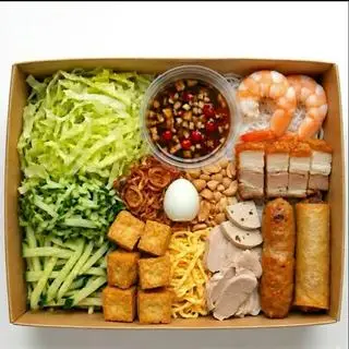 Hình ảnh Bún thịt luộc - tôm - trứng sợi - đậu hũ