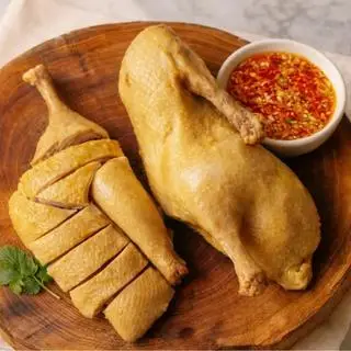 Hình ảnh 1 con vịt luộc chấm mắm gừng -  không cháo - không gỏi rau