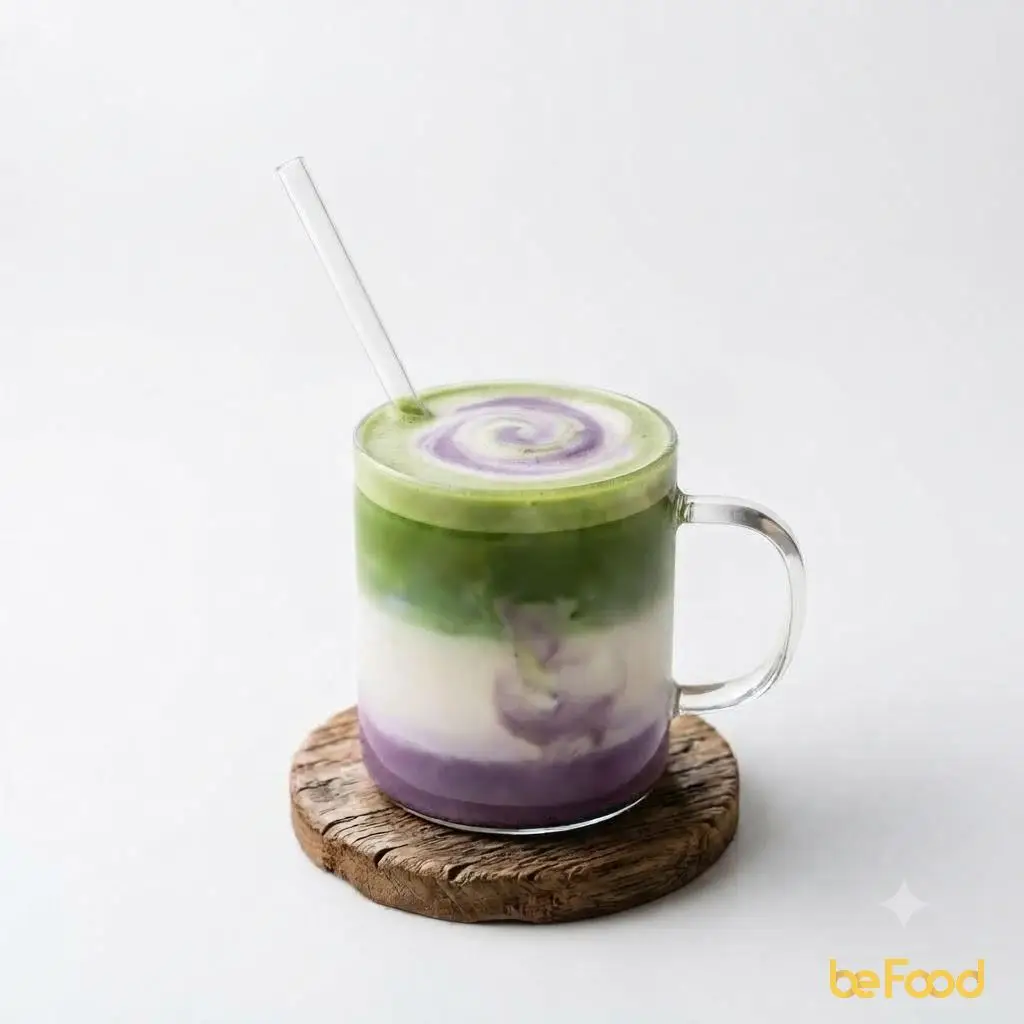 Hình ảnh Matcha latte khoai môn