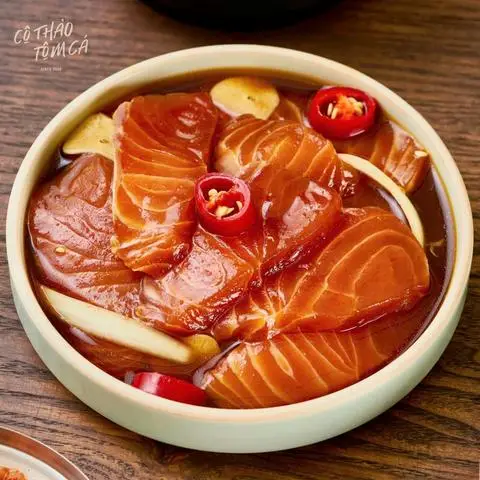 Hình ảnh Cô Thảo Tôm Cá - Cá Hồi Ngâm Tương - Trần Đình Xu