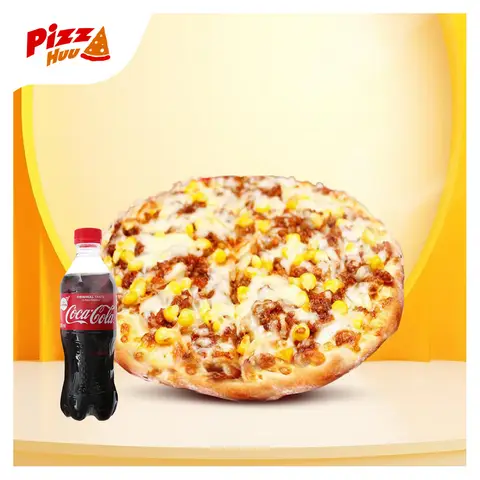 Hình ảnh Combo pizza bò bằm ngô ngọt - coca chai