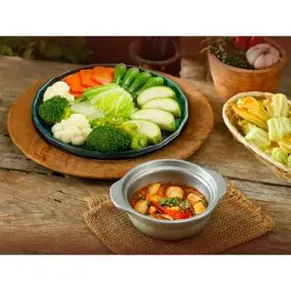 Hình ảnh Kho quẹt rau luộc