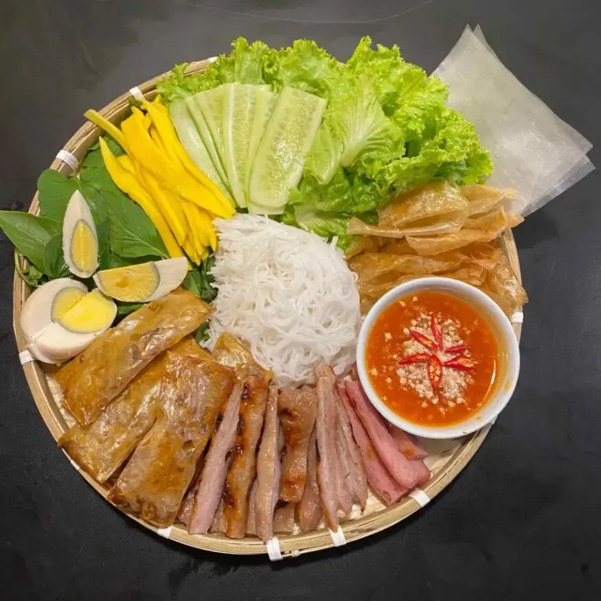 Hình ảnh Mẹt đầy đủ 2 người ăn - mẹt lớn