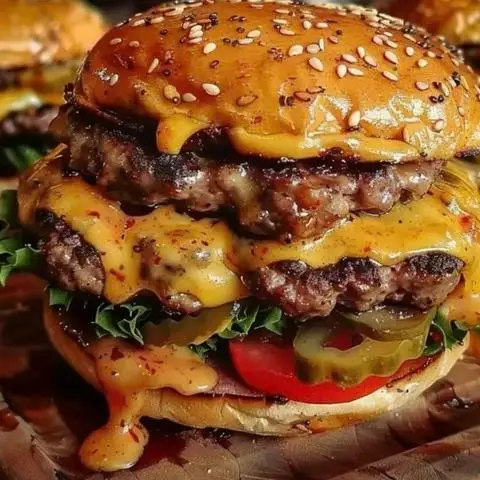 Hình ảnh Burger bò phô mai double - beef double