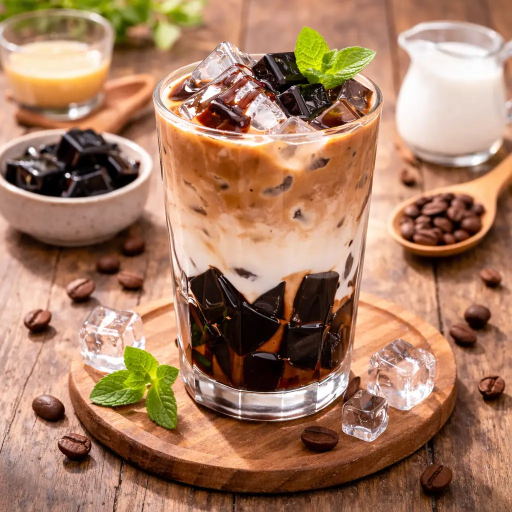 Hình ảnh cà phê sữa tươi sương sáo