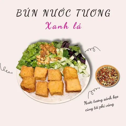 Hình ảnh Bún nước tương xanh lá