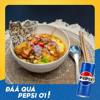 Hình ảnh [Deal Hot]Combo Mì quảng chả - trứng cút + Pepsi
