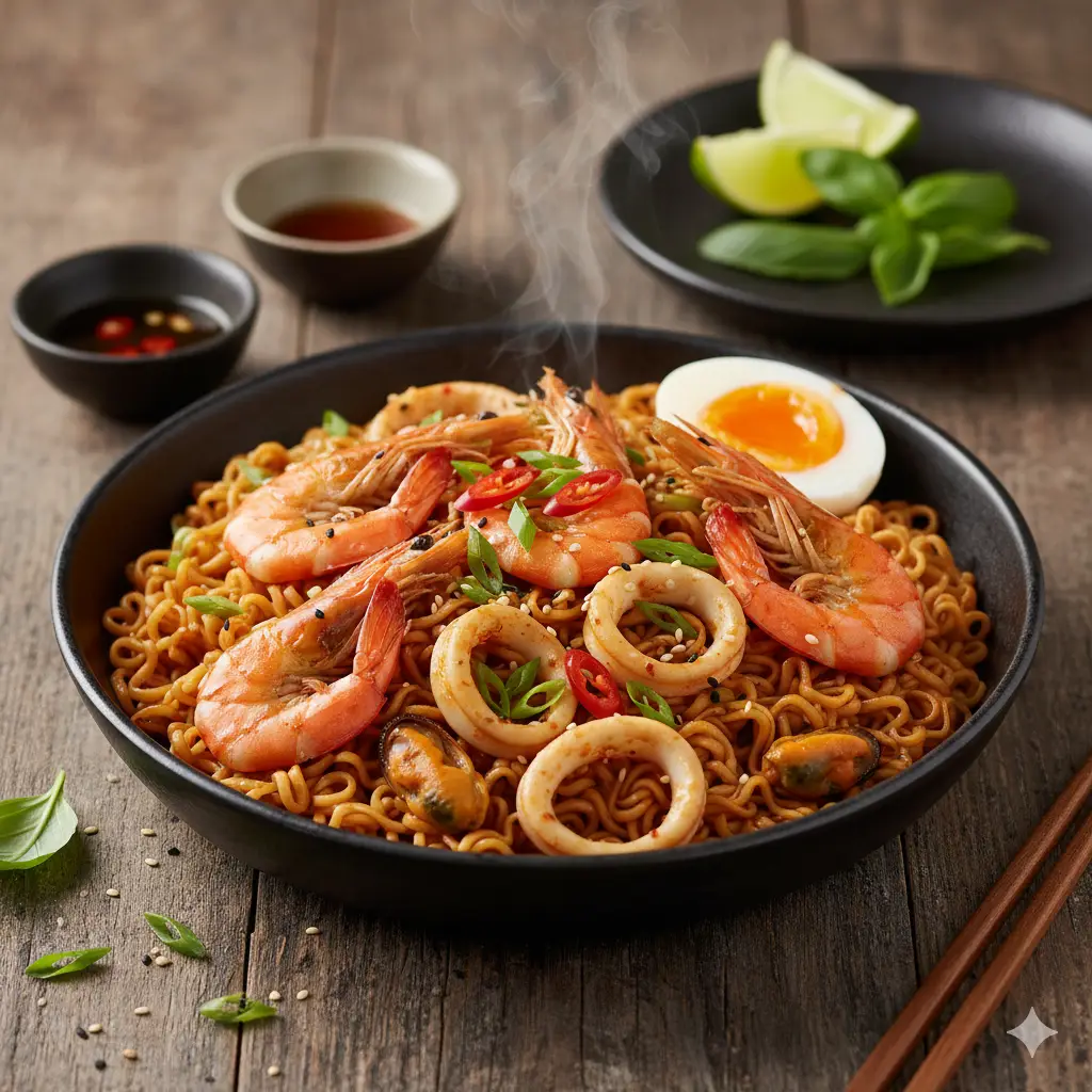Hình ảnh Mì trộn hải sản - 1 ốp la