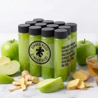 Hình ảnh Combo 12 chai - shot gừng táo xanh