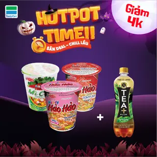 Hình ảnh Combo 1 Mì Ly Handy Hảo Hảo VÀ 1 Trà Ô Long Tea Plus 450ML Giảm 4,000Đ