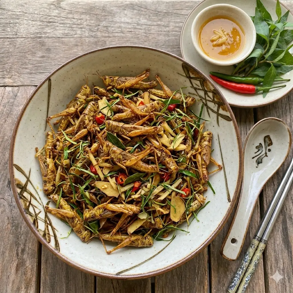Hình ảnh Combo 2 châu chấu rang lá chanh