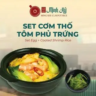 Hình ảnh Set cơm thố tôm trứng phủ