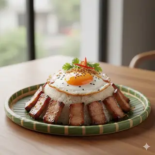 Hình ảnh Xôi Trứng Thịt Nướng