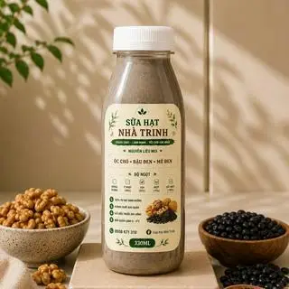 Hình ảnh Sữa óc chó - đậu đen - mè đen