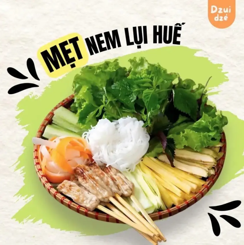 Hình ảnh Mẹt nem lụi Huế Dzẻ Dzẻ