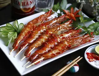 Hình ảnh Tôm nướng sa tế