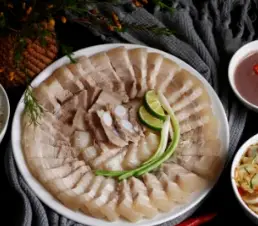 Hình ảnh Cơm thịt luộc mắm nêm