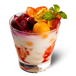 Hình ảnh Hoa quả dầm sữa chua