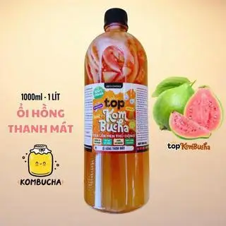 Hình ảnh 1 lít kombucha ổi hồng thơm mát