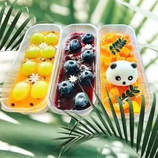 Hình ảnh Set 3 hũ panna cotta mix trái cây kẹo