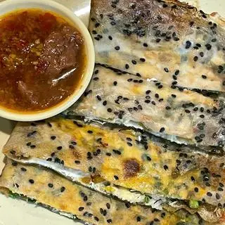 Hình ảnh Bánh tráng nướng mắm ruốc - chỉ có chả