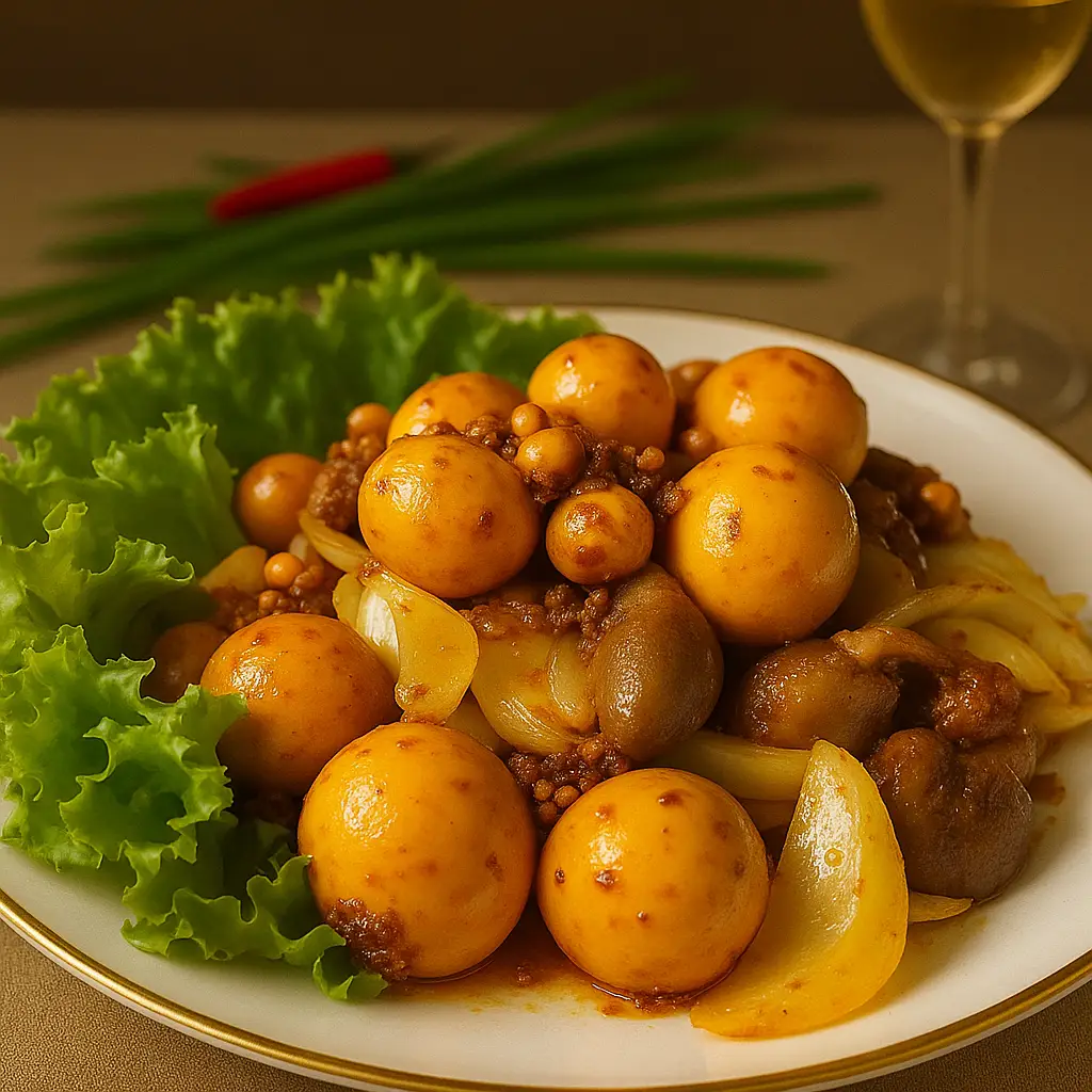 Hình ảnh Lòng gà trứng non sốt bơ tỏi