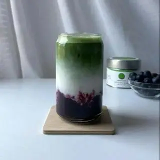 Hình ảnh Matcha blueberry latte