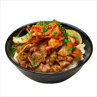 Hình ảnh Cơm bò xào hành tây - kim chi