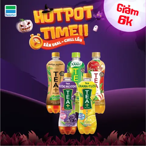 Hình ảnh Combo 2 Trà Ô Long Tea Plus 450ML Bất Kỳ Giảm 6,000Đ