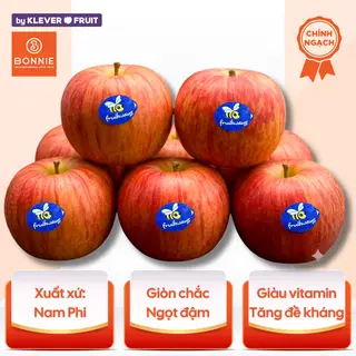 Hình ảnh Combo Táo Red Fuji Nam Phi 5 quả - South Africa Apples + Cherry Đỏ Canada Size 10 Row - Hộp 500g