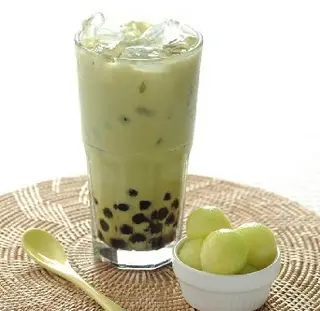 Hình ảnh Trà sữa Thái xanh trân châu đen