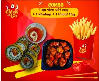 Hình ảnh Combo: 1 suất gà viên sốt BBQ - 1 kimbap chiên - 1 khoai tây vừa