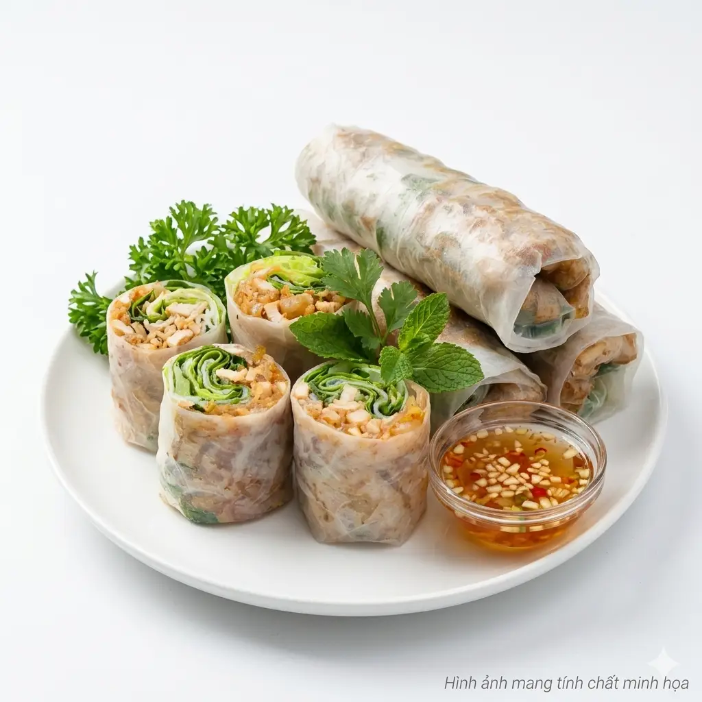 Hình ảnh combo tam hảo mini ( 3 thịt nướng + 3 nem nướng + 3 xá xíu + 3 hồng trà mini )