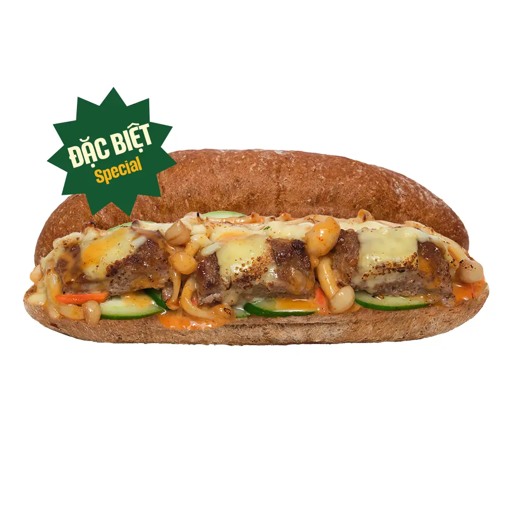 Hình ảnh Bánh mì bò nướng pho-mai đặc biệt - vỏ nâu men tự nhiên