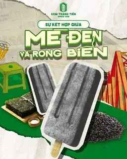 Hình ảnh Mè đen rong biển - black sesame seaweed ice cream